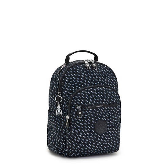 Kipling Seoul Small Printed Tablet Ryggsäck Blå Vita | SE 1351NW